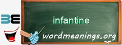 WordMeaning blackboard for infantine